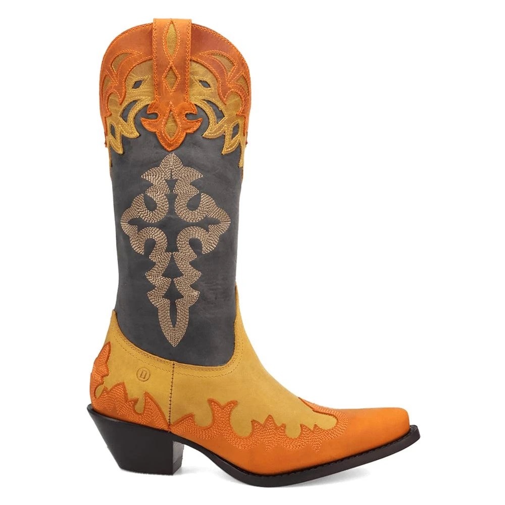 DINGO Holy Roller Embroidered Tooled-Inlay Snip Toe Cowboy Boots ~ NWT - Picture 2 of 13